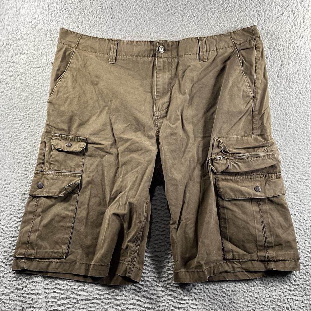 Vintage Old Navy Surplus Co Mens Cargo Shorts Size 40 Brown Heavy Cotton Y2K